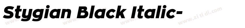 Stygian Black Italic字体转换